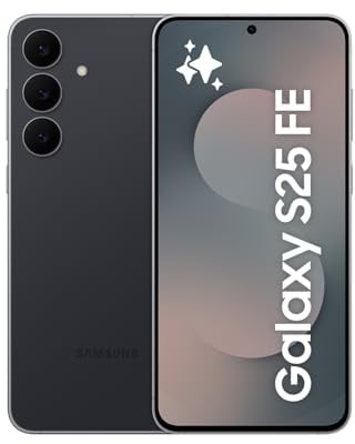 Samsung Galaxy S25 FE [Version AU], téléphone AI, JetBlack, Design Fin et léger, écran FHD de 6,7, Appareil Photo 50 MP, Exynos 2400, Stockage de 128 Go, mémoire de 8 Go, Batterie 4900 mAh