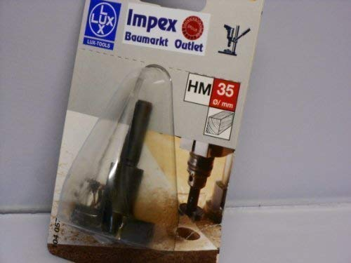 LUX 104057 HM-Scharnierlochbohrer Durchmesser in mm 35 mm Gesamtlänge in mm 55 mm PROFI PLUS