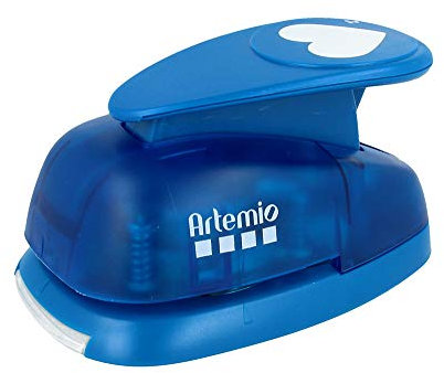 Artemio VIHCP307 Perforatrice à Levier Géante Coeur Plastique Multicolore 11 x 7,5 x 18 cm