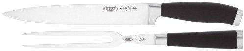 Stellar James Martin 2 Piece Carving Set - Carbon Stainless Steel, Razor Sharp Blade, Anti-Slip Handle