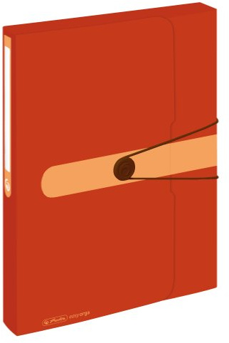Herlitz 11279858 Sammelbox, Recycling A4 Polypropylen-Folie, Blauer Engel, orange