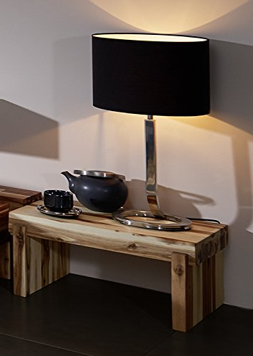 SAM Nachtkommode Casanova, Akazie massiv, gewachst, Nachtkonsole in Balken-Optik, Nachttisch 50 x 37 cm