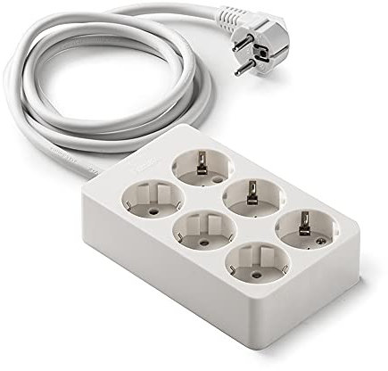 FAMATEL-2516 socle 6 prises câble 1,5 m Carré