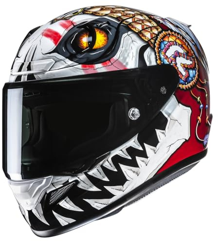HJC, Integraler Motorradhelm RPHA 12 KEPINA White/Red MC1, XS
