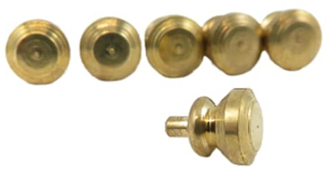 Dolls House Set 6 Round Brass Door Knobs Builders DIY Fittings Spare Part 1:12