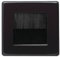K M Electronics® Single Width Brushed Cable Entry/Exit Faceplate Black