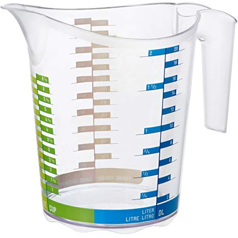 Rotho Domino Messbecher 0.3l mit Skala, Kunststoff (PP) BPA-frei, transparent, 0,3l (12,3 x 8,6 x 10,5 cm)