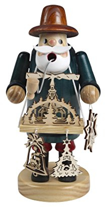 Rauchfigur mit Bauchladen, Händler, Handarbeit, Räuchermännchen, Räucherfigur