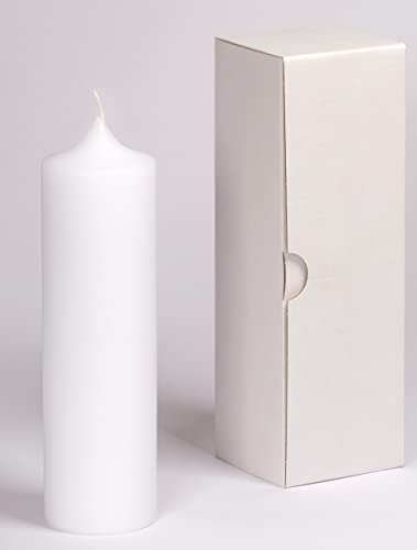 Wibel Stumpenkerze 25/7 cm weiß Kerzenrohling 250/70 mm - Hochzeit Taufe zum basteln