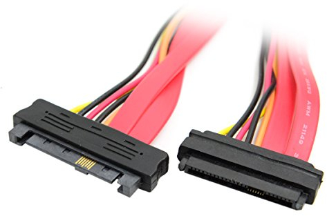 ChenYang SAS SFF-8482 - Cable de extensión para disco duro (29 pines, macho a hembra, 0,5 m)