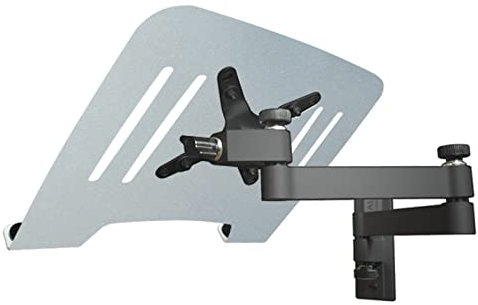 Drall Universal Wandhalterung Halterung für Laptop Netbook Tablet PC - schwarz - mit Notebook Adapterplatte Adapter Ablage - Silber Modell: L52B-IP3S