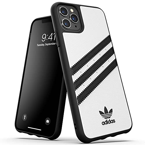 adidas Phone Case Compatible with iPhone 11 Pro Max Case, Originals Moulded TPU Protective Phone Cover, White and Black