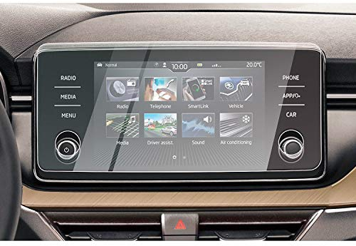 CDEFG Kompatibel mit Skoda Kamiq Scala 2019-2023 Fabia 4 2022+ Auto Navigation Glas Schutzfolie 9H Kratzfest GPS Transparent Displayschutzfolie Zubehör (8 Zoll)