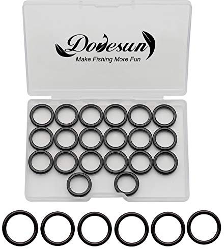 Dovesun Fishing Rod Repair Kit Fishing Rod Guide Repair Kit Rod Ceramic Guides Ring 30# 30mm(1.18in)-20PCS