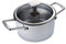 Moneta Accordo Casseruola 2 Manici con Coperchio, in Acciaio Inossidabile per Ogni Piano Cottura, 24 cm