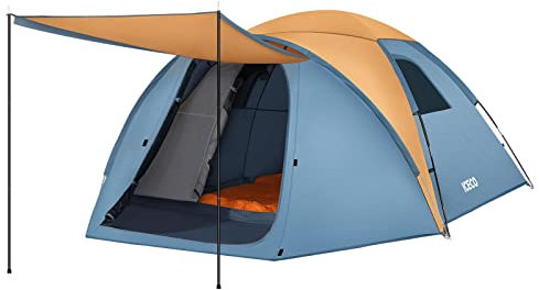 ICECO Campingzelte für 4 Personen, 4 Personen Zelte für Camping, wasserdicht, winddicht, Kuppelzelt, 4-Jahreszeiten-Zelt mit Bildschirmraum, einfacher Aufbau, mit abnehmbarem Regenfliegen