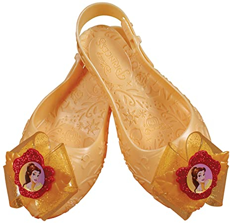 Disney Offizielle Premium Belle Schuhe Für Mädchen - Hergestellt mit Kindersicherem Material - Prinzessin Kostüm Zubehör Für Mädchen Größenverstellbarer Riemen, Größe 29