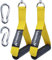 XYZDOUBLE Resistance Bands Handle Cable Attachments Heavy Duty Cable Machine Attachment Fitness Grip with Solid ABS Cores Durable Carabiners for Cables Crossover LAT Pull Down Home Gym Yellow