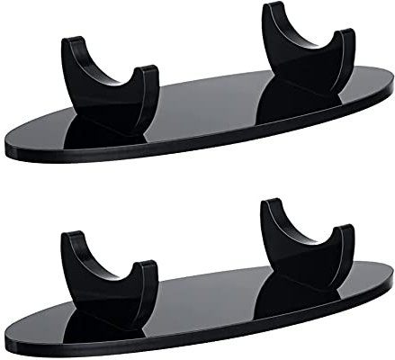 Haohai 2 Pieces Acrylic Pen Holder Display Stand, Pen Stand Makeup Brush Rack, Acrylic Stationery Pen Holder Display Stand, Fountain Pen Display Rack (Black)