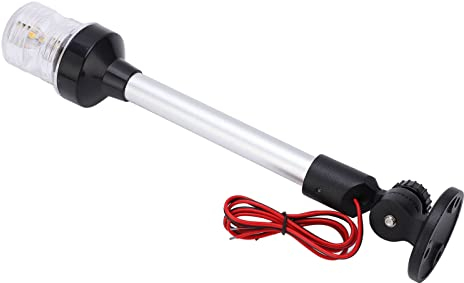 Uadme LED Navigation Light, 12v - 24v White Marine LED Navigation Lights Boat 360° Boat Top Light Position Lights Anchor Light Boat Accessories for Boat Marine Yachts with Screw Electrical Equipment