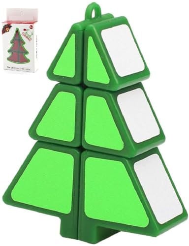 FunnyGoo Cubo de árbol de Navidad Forma de árbol de Navidad Juegos de Rompecabezas de Navidad Decoraciones de Juguete
