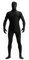 JZK Größe M Schwarz dehnbarer Body für 160–171 cm (unter 75 kg) erwachsene Männer Frauen Halloween Kostüm Ganzkörperanzug mit Kapuzenmaske Ninja Anzug Kleidung Stealth Overall Party Outfit