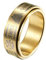 Mesnt Edelstahl Ring Gold, Keltische Rune Fidget Spinner Ring Gold Größe 54 (17.2)