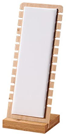 GERUI Présentoir à bijoux en bois pour colliers, pendentifs, chaînes, bracelets (blanc)