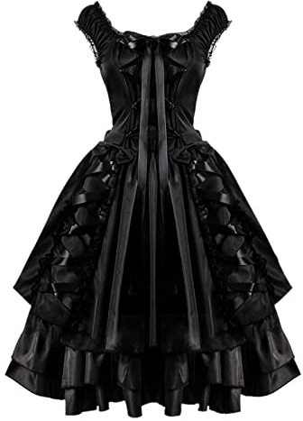 Damen Gothic Kleidung Mantel Jacke Kleid Hose Oberteil Shirt Rock Pullover Schuhe Schmuck Moon Druck Schwarz Punk Harajuku Stil Vintage Karneval Fasching Kostüm punk clothes