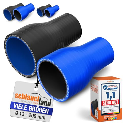 1 Stück | REDUZIERSTÜCK Silikon ID-Ø 70-41mm schwarz 200°C | GROSSE AUSWAHL | Silikon-Schlauch Reduzierung Reduzierer Ladeluft-Schlauch LLK Kühlmittel Rohr Kupplung Adapter Gummi flexibel | PREMIUM