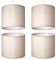 Weewoody 4 Pantallas de Tambor de Tela Pantallas de Lámpara Luz Colgante de Lino Beige Moderno Grande en Forma Cilindro para Mesa Techo Dormitorio Pared Noche Lámpara de Mesilla y de Pie 26 x 18 cm