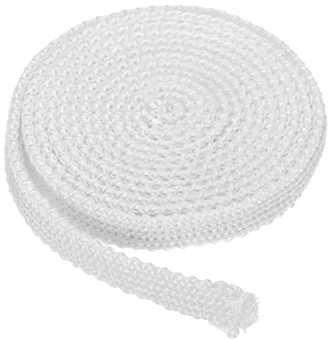 PATIKIL 5/8x 1/8x73 Wood Stove Gasket, Fiberglass Flat High-Temperature Resistance Seal Rope for Wood Stoves Fireplace Door, White