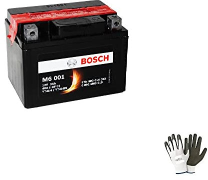 Kompatibel mit K TM EXC 200 von 2013 bis 2016, Batterie YT4L-BS Bosch M6001, bereit für die Montage auf Motorrädern, Batterien 3 Ah, Ampere 12 Volt, 114 x 71 x 86 mm AGM