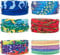 Banaone 6 Stück/Packung Gedruckt Bandanas Multifunktionstuch Rohr Kopfbedeckungen Bandana Schal Elastische Halstücher für Yoga, Wandern, Reiten, Motorradfahren(set 3)