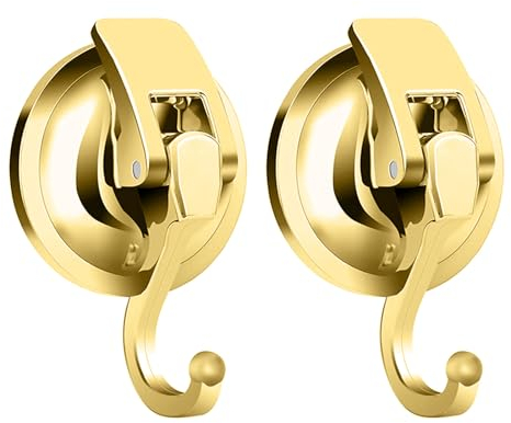 CYUaoao 2 Stück Vakuum Saugnapf mit Haken Saughaken extra stark Aufhänger Wiederverwendbar wasserdicht Saugnapfhaken zum Aufhängen bis zu 5 kg für Badezimmer Küche Fenster Glas