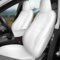 Upgrade Tesla Model Y Autositzbezüge Set, Nappaleder Sitzbezüge Auto für Tesla 2020-2023 Model Y 5-Sitzer, Sitzauflage Auto Innenbezu Protection, Model Y Zubehör Set Vollständige Abdeckung, weiß