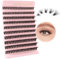 Poiuyoiu Wimpern Extensions 50D Lashes Cat Eye Künstliche Wimpern Natürlicher Look Cluster Lashes Extension Fake Lashes 8-16MM Falsche Wimpern Flauschige Wimpernverlängerung Einzelne Eyelashes