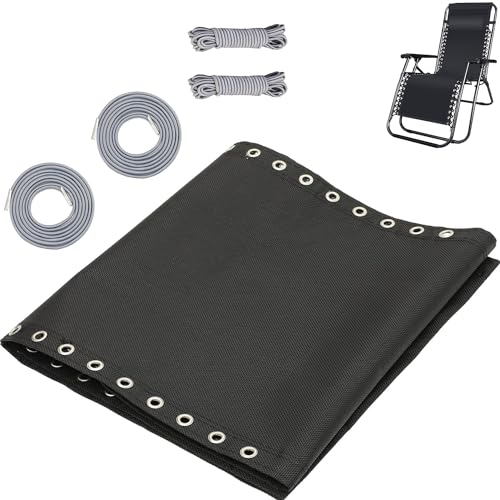 Universal Sonnenliege Ersatztuch & Schnur Set,Stuhl Ersatzstoff Wechselbarer Liegestuhl Stoffbezug Ersatz Stoffbezug für Klappliegestuhl Atmungsaktiv Strapazierfähiger Ersatzstoff Stoff (1pcs)