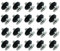 SQXBK 20PCS 3.5 Inch Anti Vibration Mounting Screws Black Hard Disc Vibration Damping Screws Suitable for Computer Chassis Cabinet