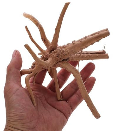 Aquarium-Dekoration für natürliche Baumwurzel, versenktes Holz, Mikro-Landschaftsdekoration, 10/15/20/25 cm, verstecken Sie sich für Fischablage und Kies, Kies, Quallen, Quallen, leuchtende Stücke
