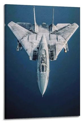 F-14 Militär-Kampfflugzeug-Poster, Motiv: Tomcat Fighter Jet, dekorative Leinwand, Familie, Schlafzimmer, Kunstwerk, Bild, Gemälde, 50 x 75 cm