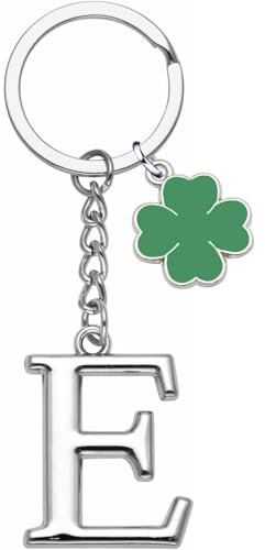 YJYJZX Porte-clés lettre initiale pendentif, cadeau amis soeurs, argent A-Z 26 lettre initiale pendentif – cadeau femme homme anniversaire, porte bonheur