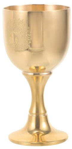 XINCXIN Vintage Communion Cup,Vintage Chalice Goblet, Brass Altar Cup Gold Communion Wine Glass Holy Cup Cup Worship Shot Chalice for Liquors Ritual
