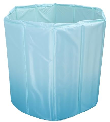 Baignoire à Glace Portable pour Athlètes, Baignoire à Glace Pliable en PVC avec Tuyau de Drainage Rétractable Baignoire à Eau Chaude Glacée Universelle, Baignoire Plongeante