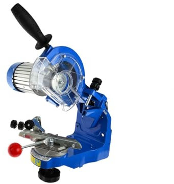 BSD Elektrische Kettenschärfmaschine PRO 230W – Präzision und Effizienz für alle Kettensägen. Schnelles Schärfen mit verstellbarem Winkel bis 35°.