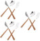 OUNONA 3 Set forchette argenteria utensili da servizio utensile Forks cucchiaio kit forchette cucchiai delicato kit di posate utensili da cucina posate portatili stoviglie per la casa pp