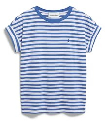 ARMEDANGELS Damen T-Shirt aus Bio-Baumwolle IDAARA Stripes Loose Fit White-Dark Morning S