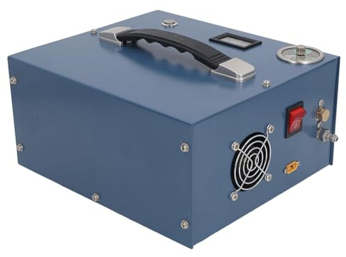 MasYosh PCP-Luftkompressor, 12 V, 4500 Psi, Tragbare Hochdruck-Luftpistolen-Kompressorpumpe, mit AC 105–255 V Eingang und Automatischem Kühlventilator, für Luftpistole und PCP-Gewehr
