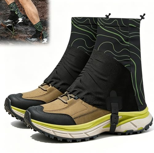 NICEWAT Gamaschen Wandern Unisex für Outdoor, Wandern, Camping, Klettern | Trail Low Gaiters Unisex, Atmungsaktiv Gamaschen zum Wandern, Trailrunning Schuhgamaschen zum Laufen, Verstellbar und Sicher