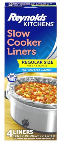 Reynolds Kitchens Slow Cooker Liners, 4 Count (Pack of 12), 48 Total